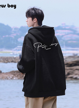 ProteusBoy卫衣男春秋冬季2025新款男生美式户外休闲加绒连帽长袖