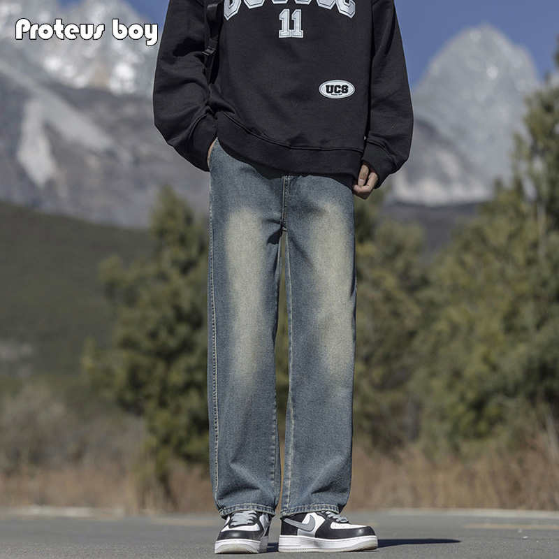 ProteusBoy牛仔裤男新款休闲裤子