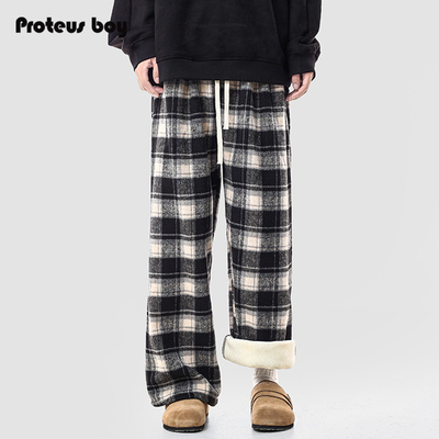 ProteusBoy时尚潮牌加绒休闲裤