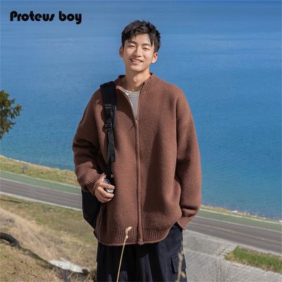 ProteusBoy时尚潮牌开衫毛衣