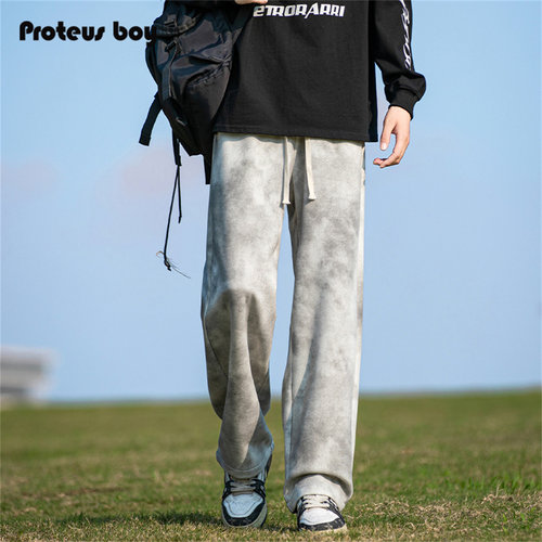 ProteusBoy时尚潮牌脏脏裤