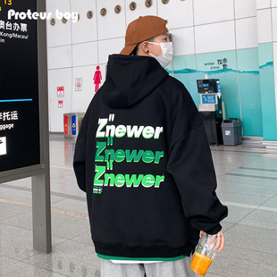 22342 字母印花假两件宽松休闲落肩连帽卫衣 ProteusBoy 2022AW