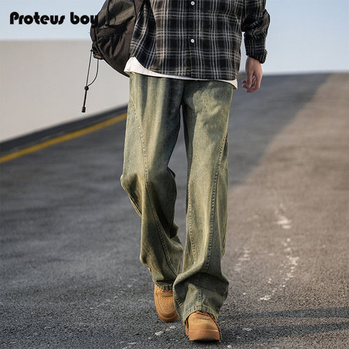 ProteusBoy牛仔裤男新款休闲裤子