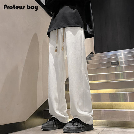 ProteusBoy裤子男款秋冬美式复古灯芯绒户外运动直筒宽松休闲卫裤