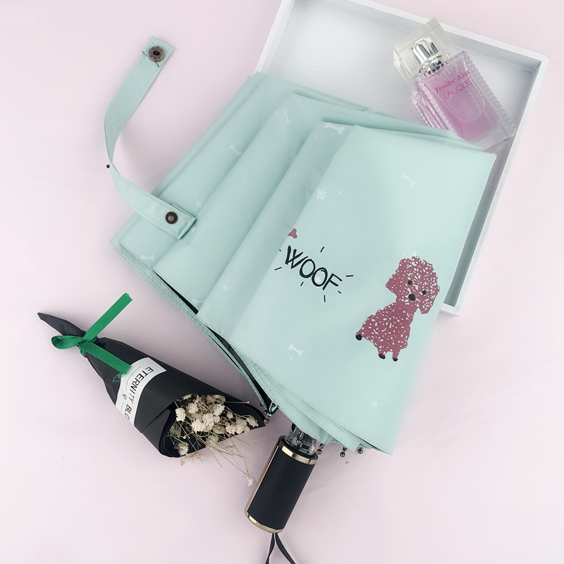 雨伞定约晴雨两用伞遮阳防晒伞简版纯色防紫外线黑胶伞韩制印。i.