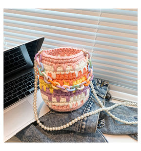 流光溢彩手工编织包包成品自制diy材料包送闺蜜女友礼物手提包夏