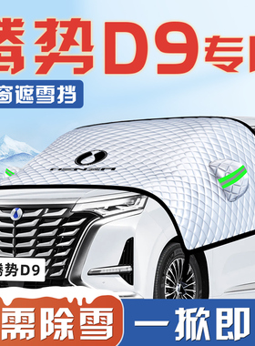 腾势D9汽车防霜防雪防冻遮雪挡DMI前挡风玻璃罩EV用品车衣车罩挡