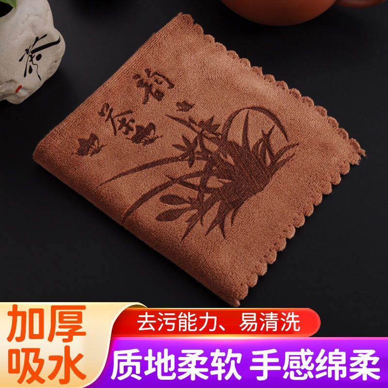 茶巾高档茶布吸水防滑茶具毛巾茶几茶桌抹布垫禅意道茶台配件茶席