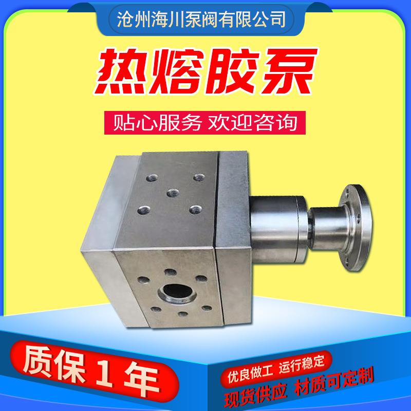 20-100CC熔喷布挤出机泵卧式计量熔体泵热熔胶泵不锈钢高温熔体泵