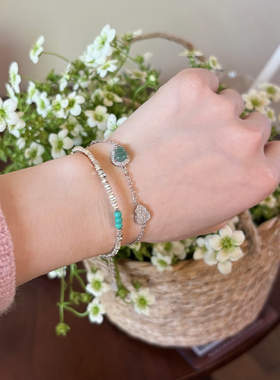 monocle 新中式小红书同款天然翡翠蓝水葫芦玉石手链女锆石手饰