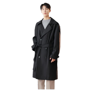 回力中长款风衣男秋冬季英伦风高级感男士克鲁苏文职大衣外套