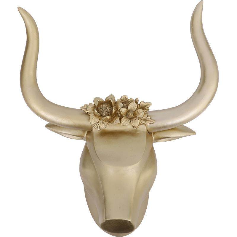 如果欧式金牛客厅墙面装饰鹿头壁挂创意树脂工艺品酒吧挂饰,家居饰品,装饰摆件,淘宝优惠券,粉丝福利购,淘宝优惠卷