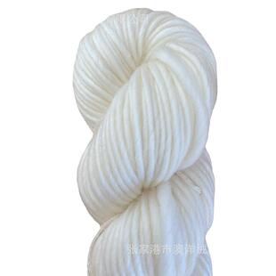 粗毛条冰岛毛粗毛线防缩美利奴羊毛白胚手工染色棒针外套