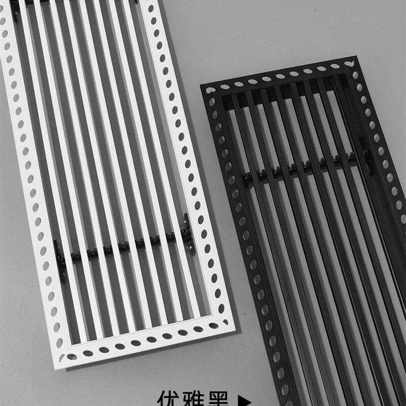石膏板预埋式中央空调出风口格栅加长百叶线性内嵌风管机回风定制