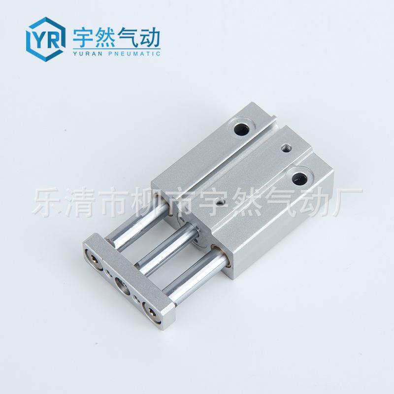 气动小型三轴气缸MGJ10三杆微型带导杆气缸MGJ6*5X10X15-20磁性