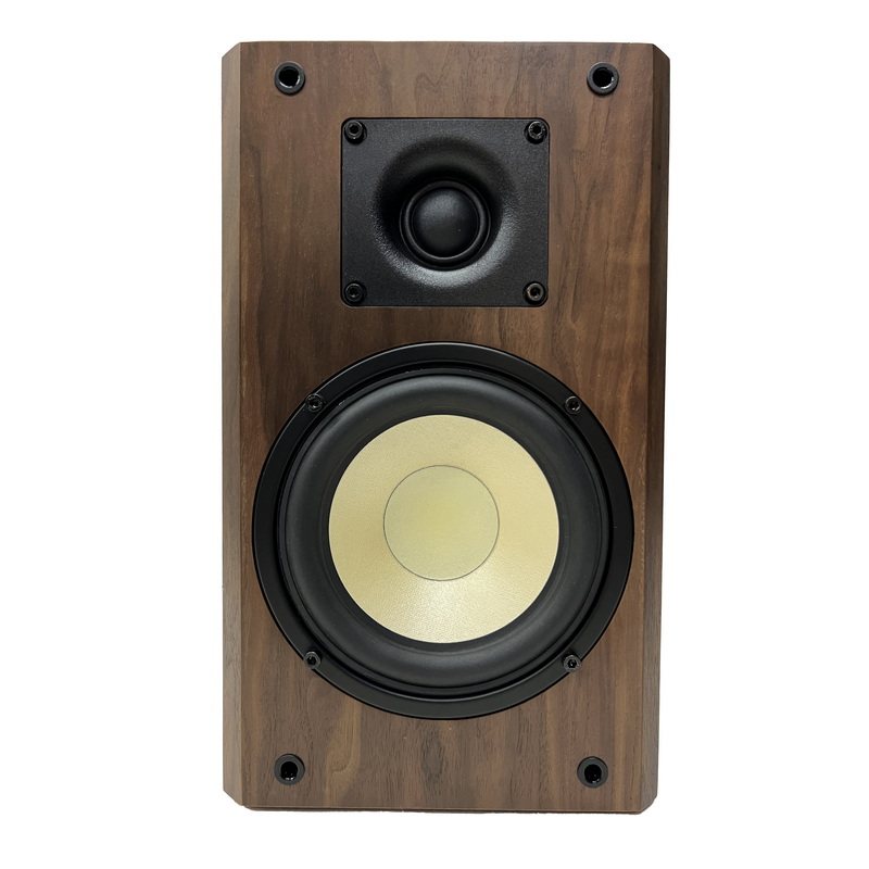 HIFI书架箱5寸实木皮音箱丹麦产喇叭二分频专业分频器纯铜电感