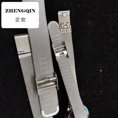 适用精致米兰精钢编织手表带男女超薄米兰钢带不锈钢精钢金属通用