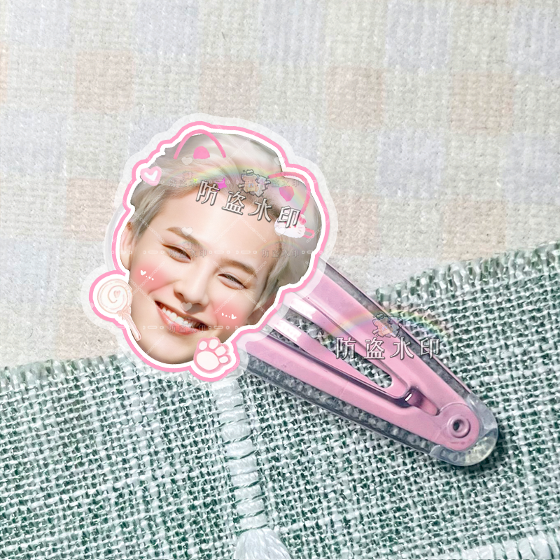 权志龙明星周边亚克力bb夹子发夹发饰头饰演唱会应援物来图定制