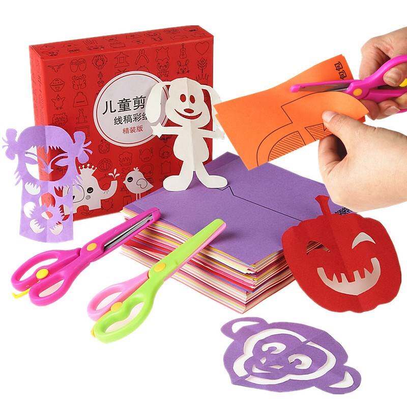 轴对称图形剪纸手工纸工艺品窗花底稿工具创意作品图案剪窗花创新