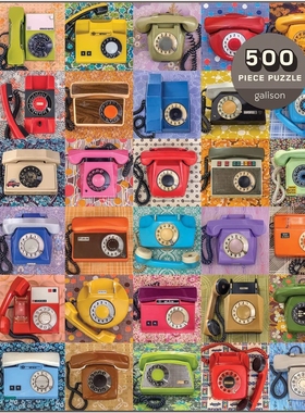 现货Galison《复古电话》拼图书 Eastern Bloc Telephones puzzle原版进口图书