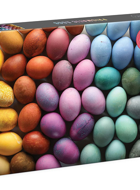 现货Galison《棱柱蛋》进口拼图书Prismatic Eggs1000PiecePuzzle