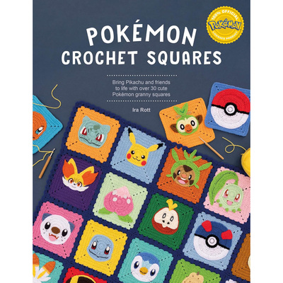 国内现货 英文原版 Pokemon Crochet Squares 30多种可爱的宝可梦图案方块钩针书 Ira Rott 原版进口图书