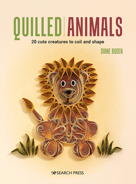 现货 Quilled Animals: 20 cute creatures to coil and shape 20种可爱的生物卷曲工艺入门指南图书 英文