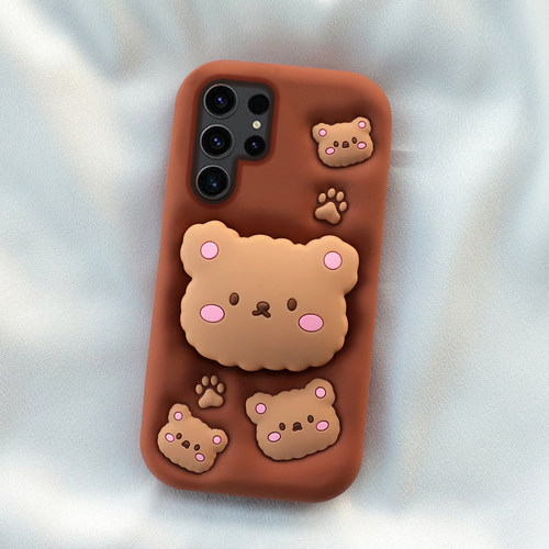 三星系列带支架卡通棉花熊