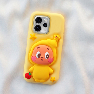 带支架星星人适用oppo Reno15手机壳Reno14pro可爱卡通oppoReno13全包边保护加厚防摔软硅胶套立体创意女新款