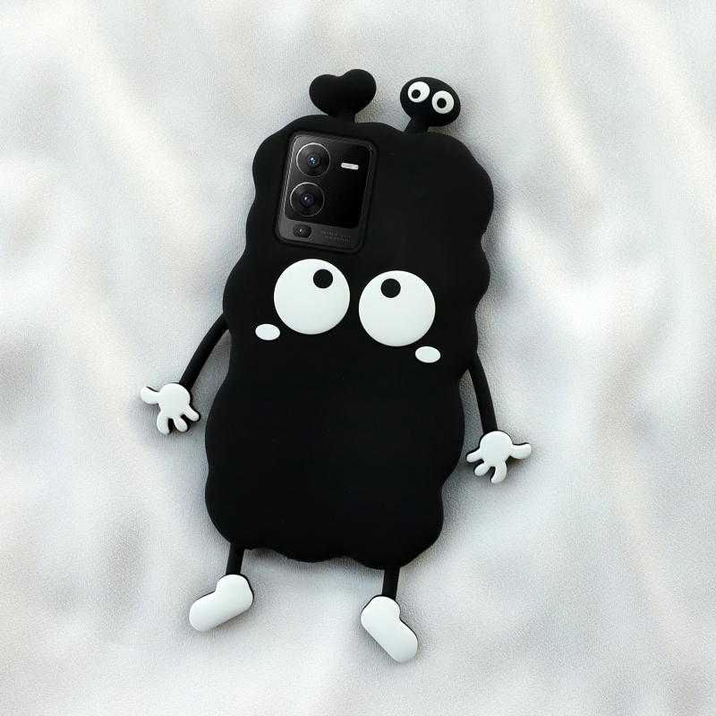 vivo爱心煤球立体卡通壳