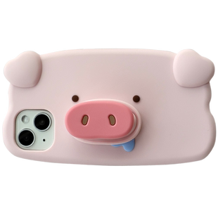 支架猪适用iphone17/16/15苹果14手机壳13pro可爱12mini卡通11全包xs max防摔xr加厚7软8plus硅胶套6s新款se2