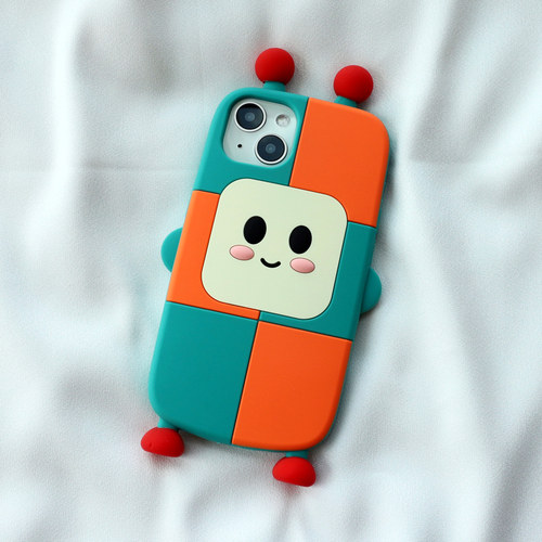 苹果超级机器人全包边卡通硅胶套