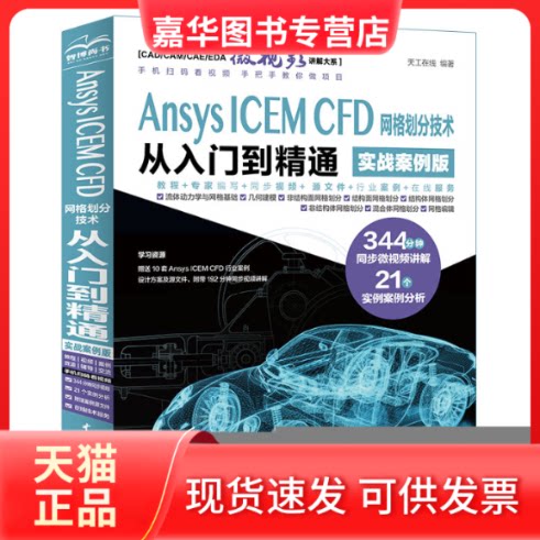 【正版现货】 Ansys ICEM CFD 网格划分技术从入门到精通 实战案例版 天工在线 编 中国水利水电出版社