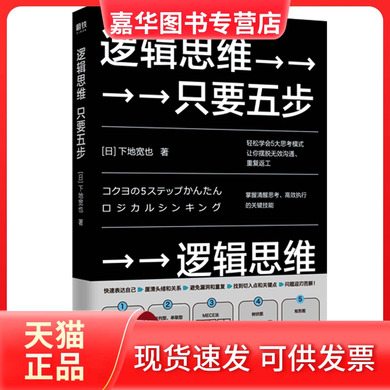 【正版现货】 逻辑思维只要五步 (日)下地宽也 著 张金蓉 译 天津人民出版社