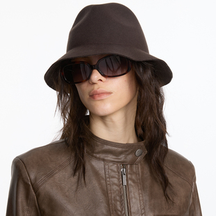 LYUOCHENG 复古羊毛宽檐爵士毛毡帽