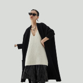 paradise 设计师品牌原创秋冬羊毛蝙蝠袖 女毛衣针织开衫