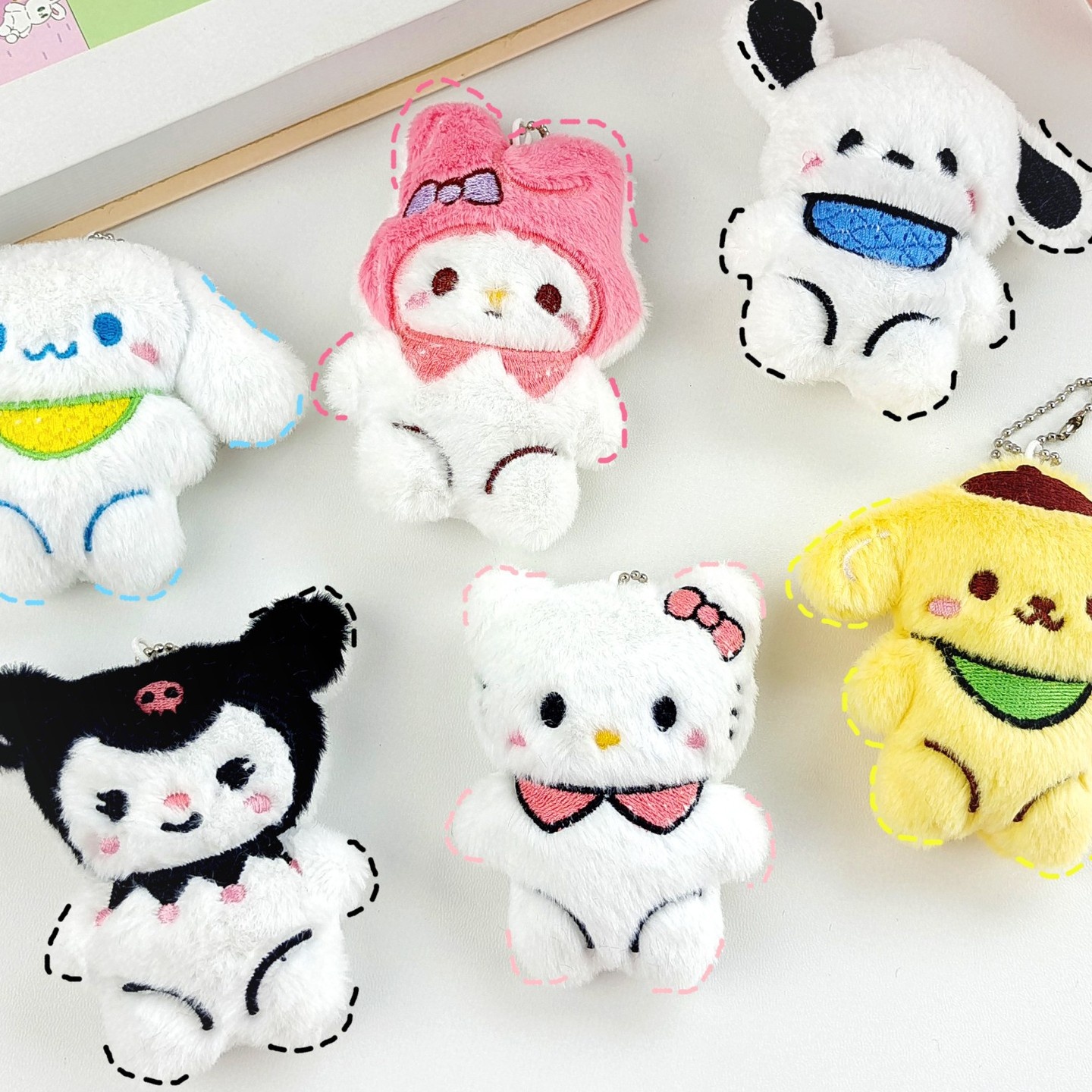 日系软萌卡通三丽鸥毛绒挂件全身玉桂狗美乐库洛米帕恰狗包包挂饰