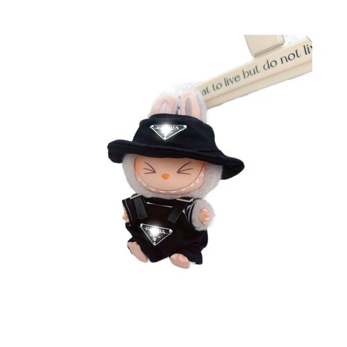 一二代labubu娃衣17cm拉布布坐坐派对LABUBU衣服配饰倒三角背带裤