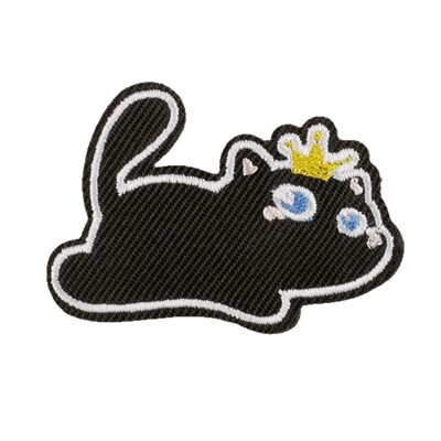 原创绣花标背胶英文牌子patch补丁刺绣贴服装辅料diy手账配饰布贴