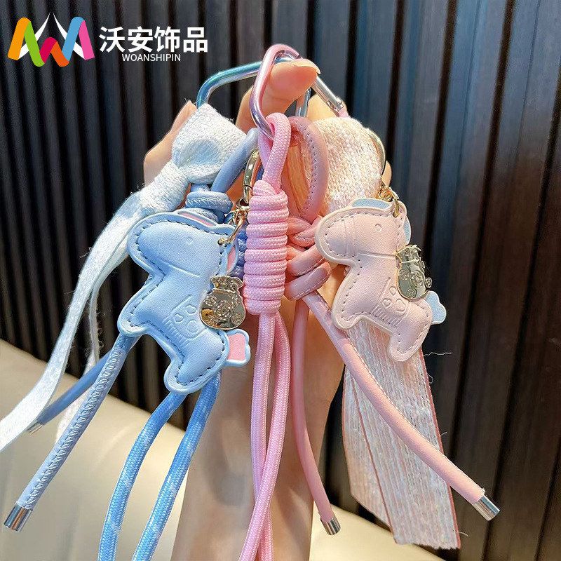 钥匙链批发挂件小卡通小马马上