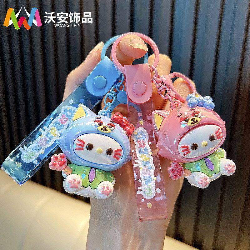 抓机猫咪钥匙扣小挂件礼品少女心包小猫咪批发电镀UV可爱包创意