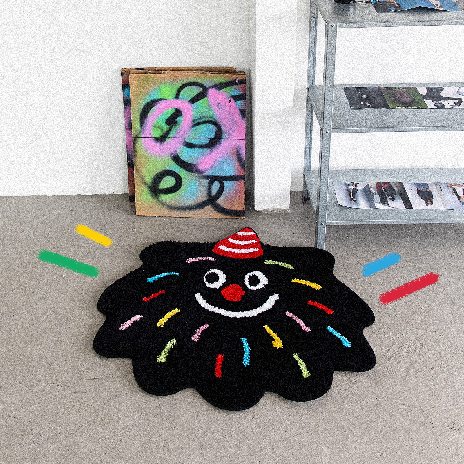 原创黑砰砰地垫可爱卡通入户门垫客厅地毯卧室浴室防滑垫吸水地毯