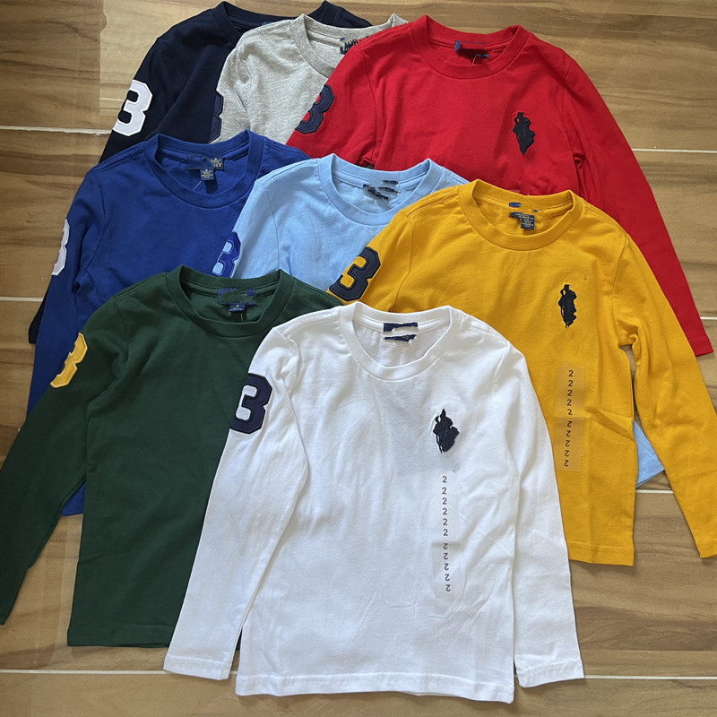 男女童纯棉圆领长袖T恤