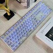 JRK108键机械键盘全透明三模无线蓝牙2.4G有线RGB静音轴客制化MAC