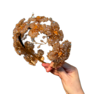 莫奈暖金花向日葵系列发箍小众设计气质高级感日常百搭