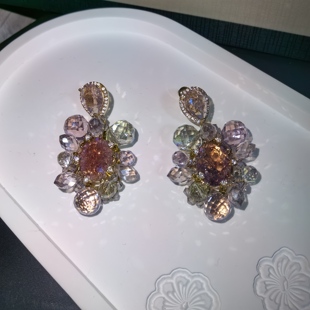 莫奈芭比耶流光序曲唤醒系列设计手工制作水晶款 耳环