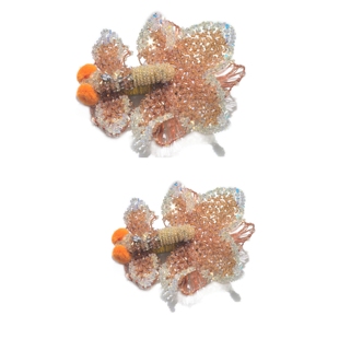 莫奈金鸢尾锦鲤边夹系列璀璨花朵私人订制高级发饰系列