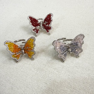 莫奈璀璨蝴蝶抓夹后脑勺发抓鲨鱼夹轻奢刘海半发发夹