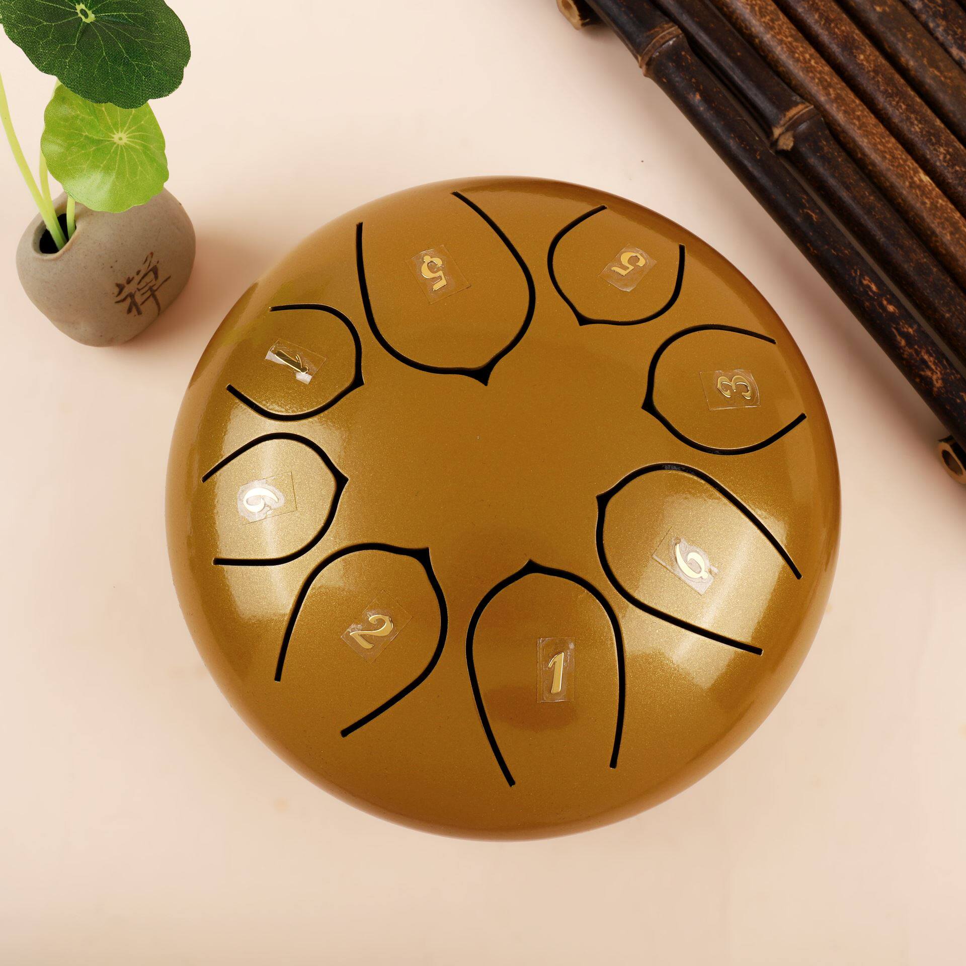 空灵鼓6寸8音莲花鼓忘忧鼓钢舌鼓梵音鼓打击乐器儿童启蒙厂家