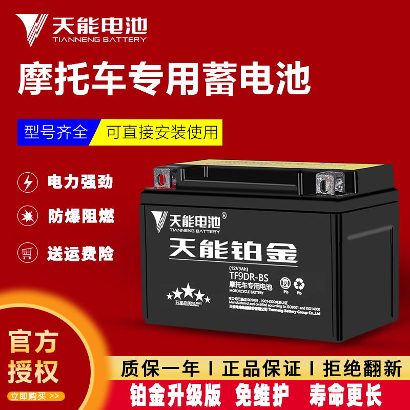 豪爵GW250骊驰DL铃木GSX250光阳400赛艇300摩托车通用电池12v电瓶 摩托车/装备/配件 摩托车电瓶 原图主图